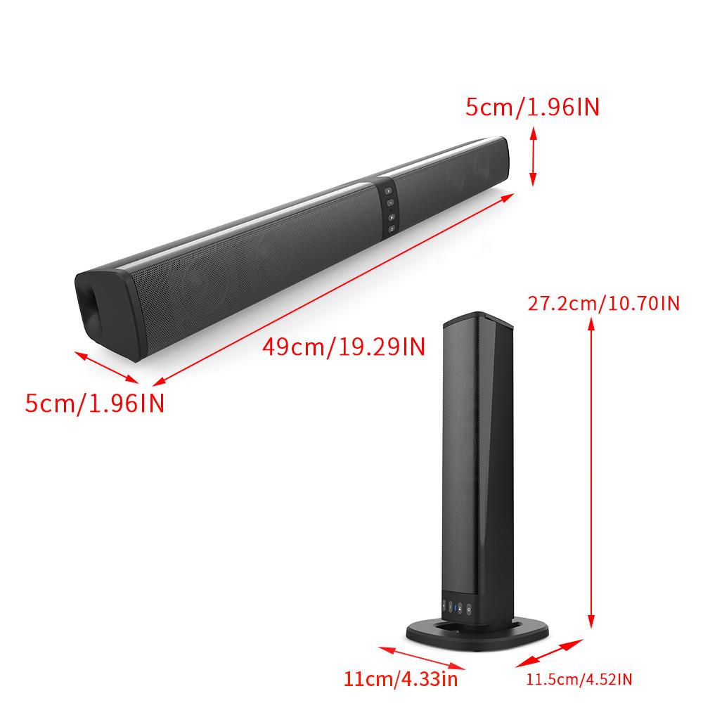20W 3D TV Sound Bar Subwoofer Music Player Wired Wireless Home Surround Sound Bar For Computer Cinema TV Speaker