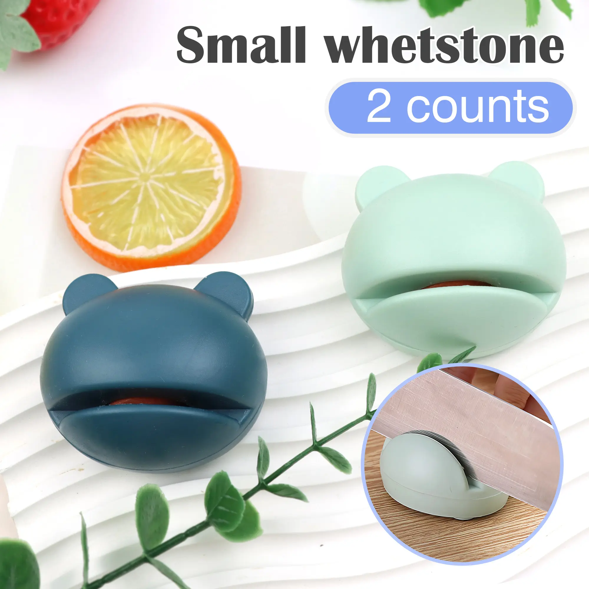 2 Counts Random Color Frog Shape Mini Knife Sharpening Device – Fun frog design meets serious sharpening power Kitchen Kitchenware