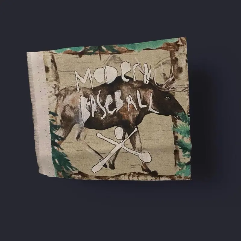 Mobo Moose Patch Modern Baseball Patch with "Modern Baseball" Text Design and Moose Illustration (Small)