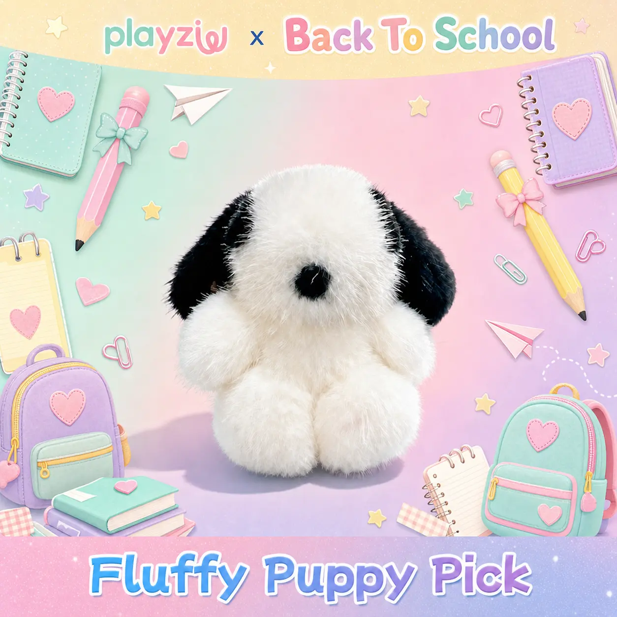 Puffy Shop Handmade Plush Cute Puppy Bag Charm Pendant Keychain charms Soft holiday gift Handmade Pom Pom Keychain #TikTokShopBackToSchool