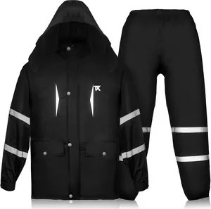 Rain Suits for Men, Rain Gear Waterproof for Fishing Hunting Hiking Duty, Rain Jacket and Pants