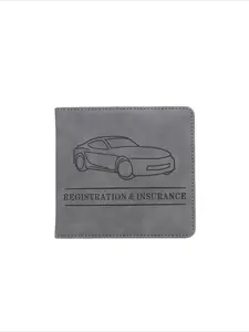 PU Leather Car Document Holder - Travel Document Holder Fits Driver’s License, Registration & Insurance Card, Ideal for Glove Box Storage