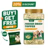 Wellix Dog&Cat Food Topper - Cat Grass Treats for Hairball Treament - Chicken Flavor Freeze Dried Cat Treats - Low Calorie Training Treats for Dogs&Cat 7.5oz,#sohochic familyfun