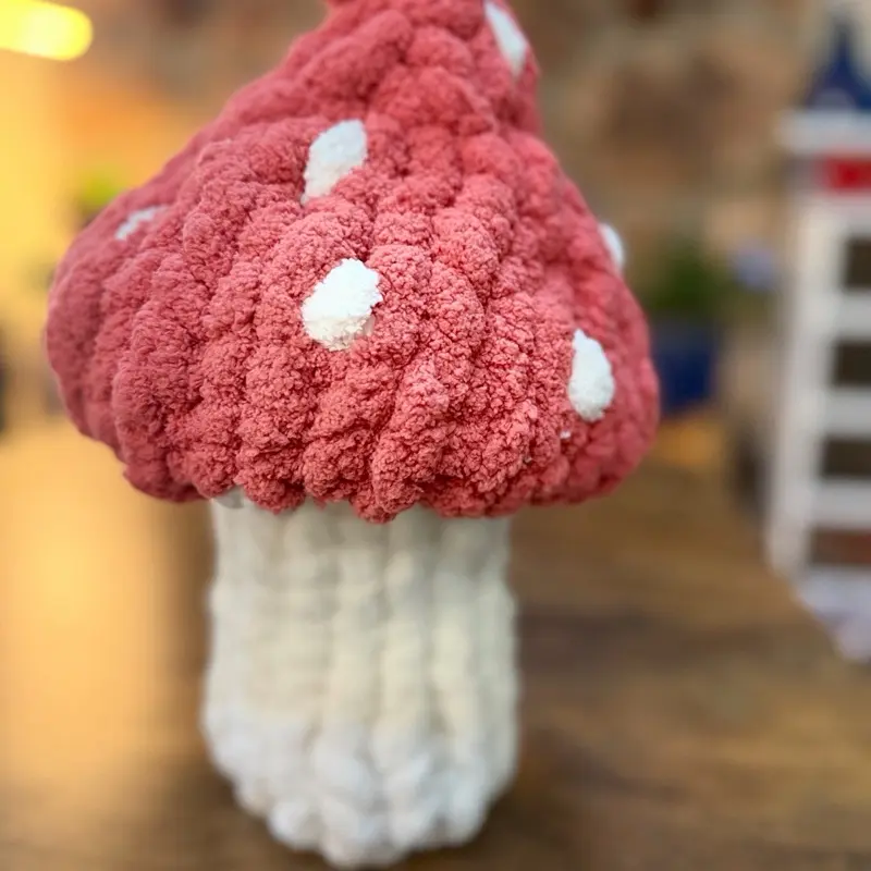 Hand Knit Nila Mushroom - Soft and Cozy Handmade Knitwear for Home Decor and Personal Use plush collector