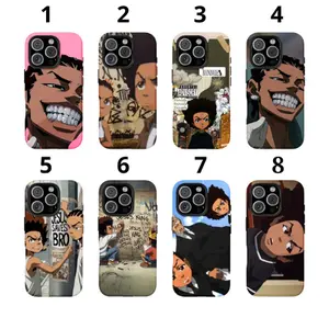 Boondocks Riley's Cartoon-Theme Durable Protective Phone Cases for iPhone 11-16 - Shockproof & Wear-Resistant Glossy Finish