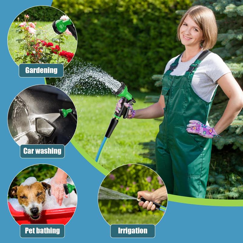 Flexible Short Garden Hose 5/8 10FT: Hybrid Rubber Portable Length Hose - Lightweight Water Hose with Male to Female Fittings - Tangle-Free Hose for Cleaning Park,  Wash, Outdoor, Watering