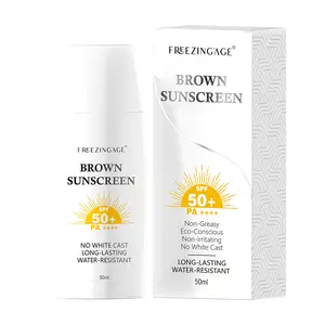 FREEZINGAGE Tinted Sunscreen SPF 50+ PA++++ Non-Greasy Eco-Conscious No White Cast Long-Lasting Water-Resistant 50ml for All Skin Types
