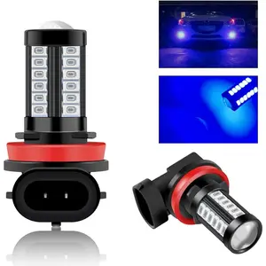 H8 H11 Car LED Fog Light Bulbs Super Bright 6000K Pink 5730 33SMD for Daytime Running Lights DRL 12V-2Pcs