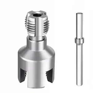 2-in-1 PVC Pipe Threader Set with Integrated Internal & External Threading, 1/2'' Die, Drill Compatible, Dual-Function Pipe Threading Tool for Home Repair & DIY Plumbing, Ideal for Craftsmen & DIY Enthusiasts, DIY Tools