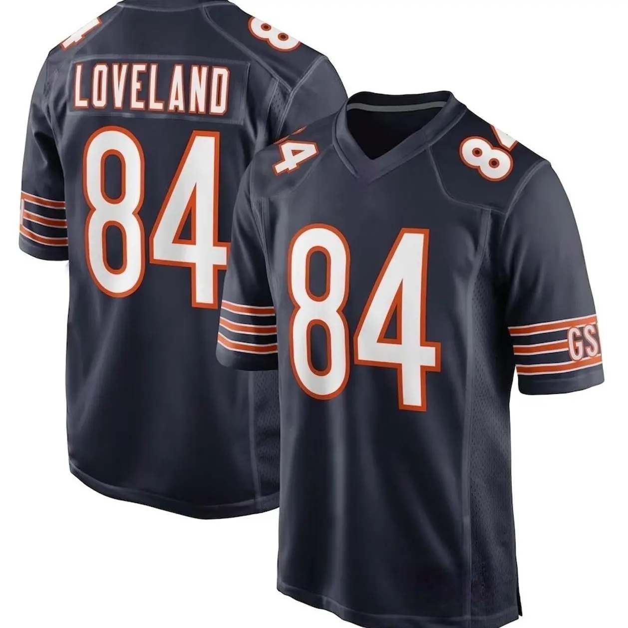 Unisex Football inspired by Chicago Loveland 84 Home Game Jersey - Black
