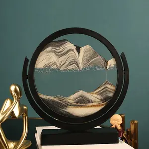 Creative Hourglass Timer - Dynamic Moving Sand Desktop Decor, Glass Art Dome, No Electricity Needed