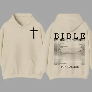 Christian Hoodie - Bible Emergency Numbers, Perfect for Faithful Believers and Outdoorsmen, Cozy Hoodie for Everyday Comfort and Spiritual Strength