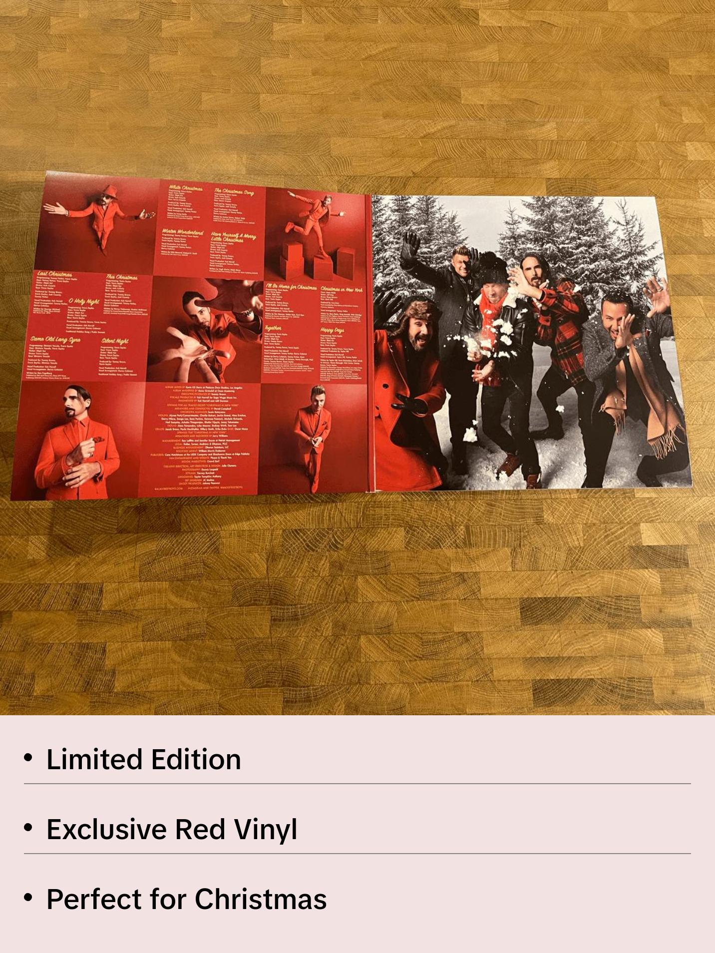 A Very Backstreet Christmas Exclusive Red Vinyl Record