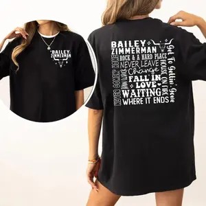 Country Music Fan Tour Concert Tee, Cowgirl Western Shirt, Song Lyric Retro T-shirt Top, Bailey Rock And A Hard Place Tee, Unisex Sweater Pullover Tee