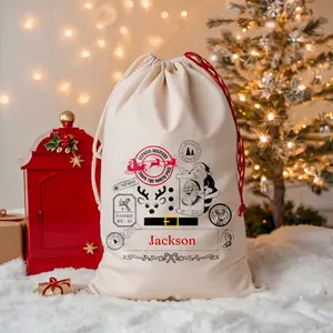 Reindeer Express Delivery Sack Personalized Santa Mail Gift Bag North Pole Christmas Bag