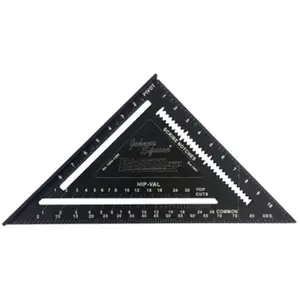 Johnson Level  12 in. Johnny Square Professional Easy-Read Aluminum Rafter Square With out Manual