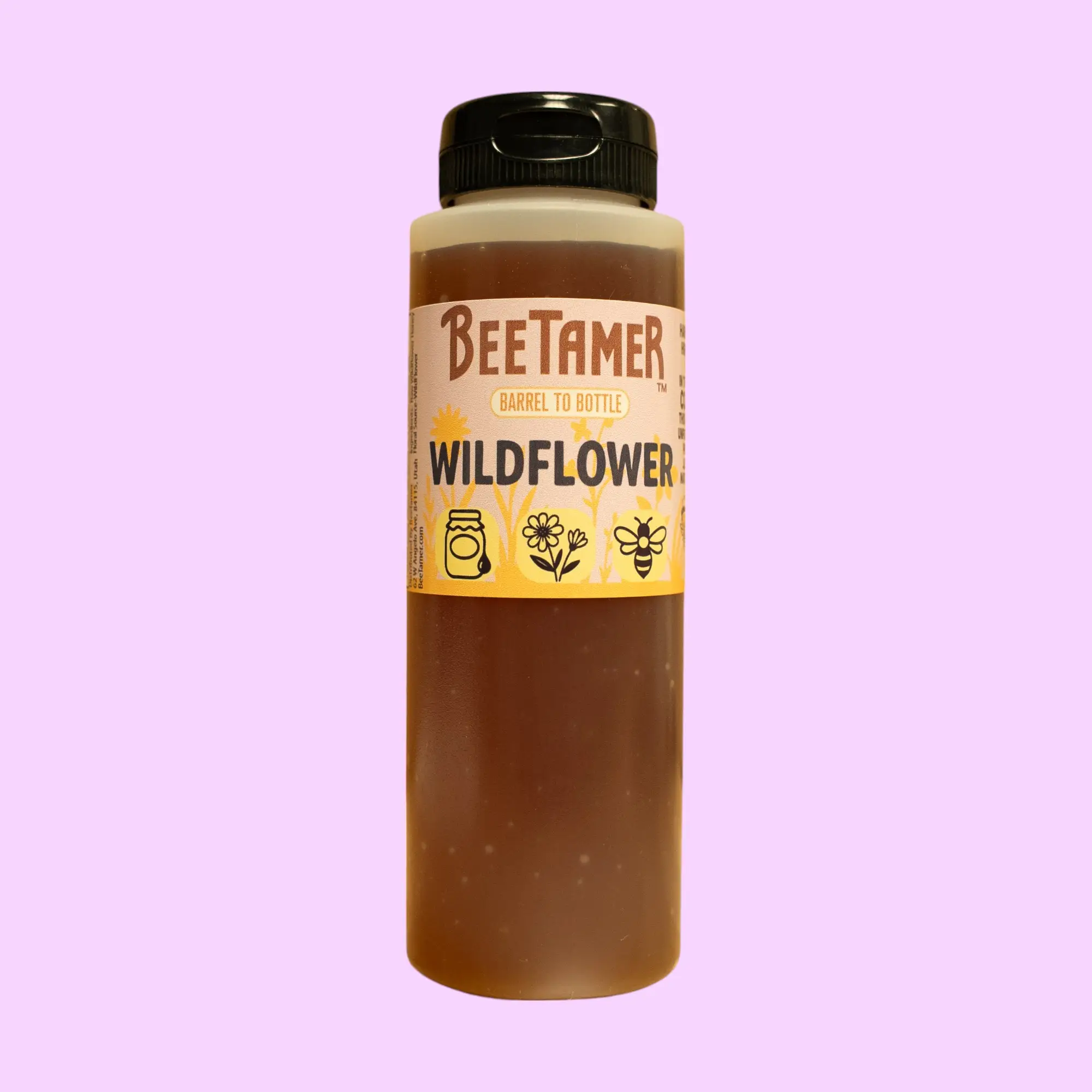 Beetamer's Wildflower Honey 11oz Squeeze Bottle from Colorado Natural 100% Raw Floral Source Easy to Use