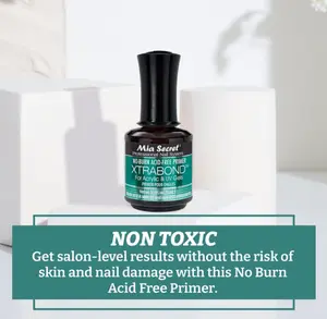 Mia Secret XTRABOND No-Burn Acid-free Primer for Acrylic & UV Gel Non Toxic Gentle on Sensitive Skin Versatile Makeup Base