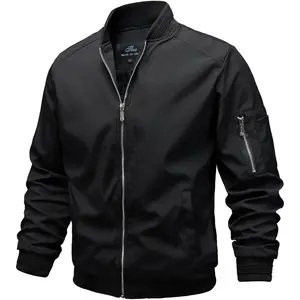 TLZC Men's Lightweight Bomber Jacket Windbreaker Slim Fit Active Coat Outerwear