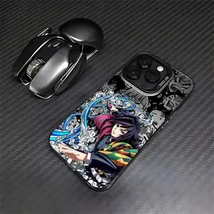 Demon Slayer Tanjiroe Giyu Tomioka Anime Phone Case For iPhone 17 16 15 14 13 12 11 Pro Max Plus Air And Galaxy S25 S24 S23 S22 Ultra Plus FE Matte IMD Cover Unique Gift For Christmas Birthday