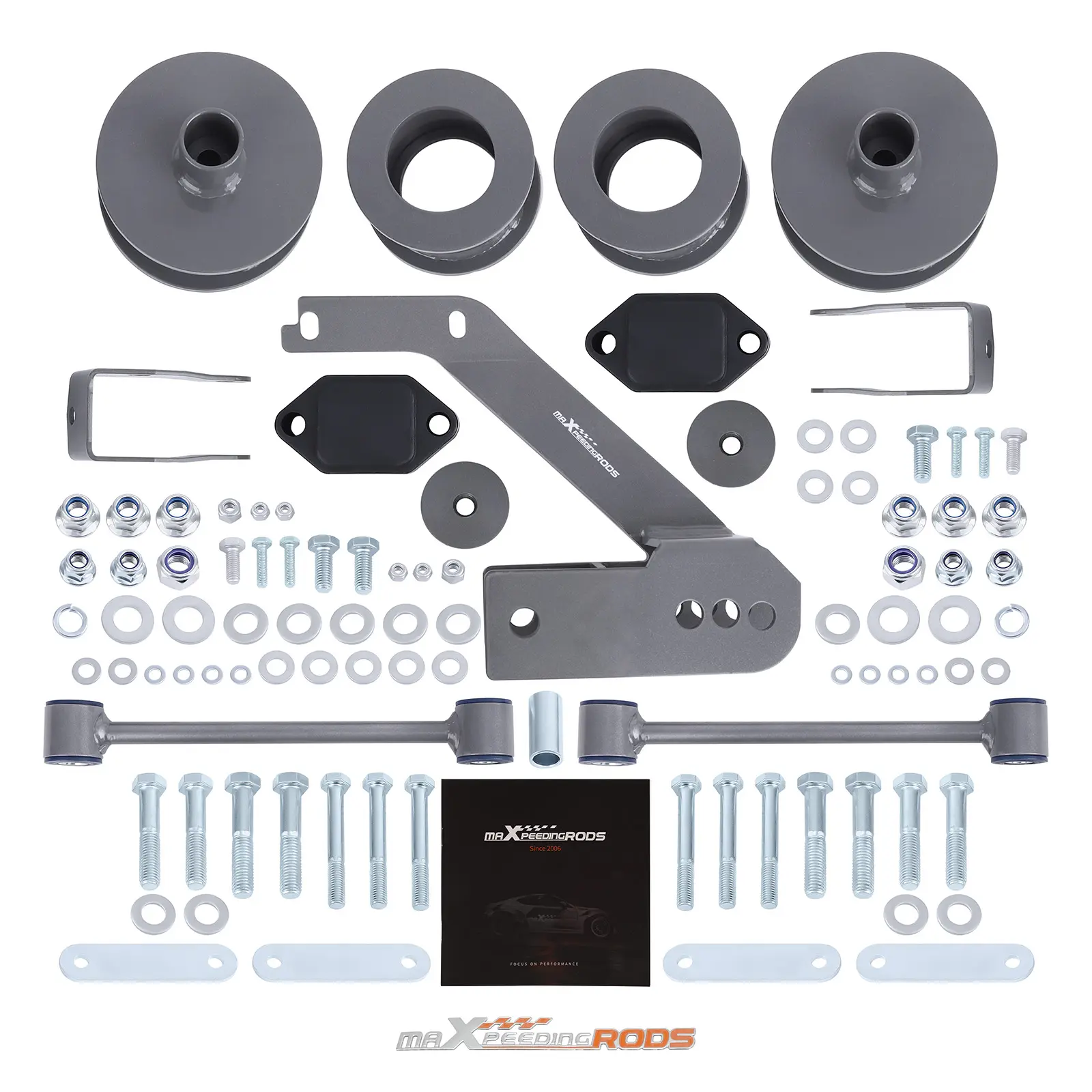 Front 2.5Rear 2 Leveling Lift Kit compatible for Jeep Wrangler JK 2007-2018