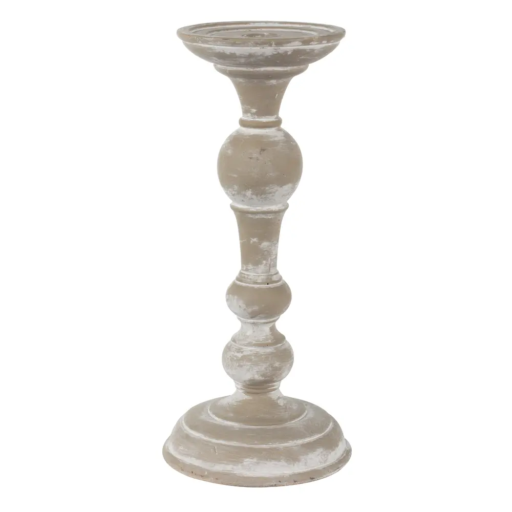 212 MAIN 13 in. Polyresin Candlestick Holder - White Resin Candle Holders for Candlesticks, Interior Decoration Accessories, Boujee Home Supplies