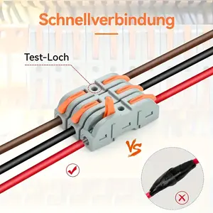 50pcs Multifunctional Hole Quick Connect Terminal Cable Connector Wire Clamp with Bidirectional Drive Rod Terminal Block for Fixing Flexible Cables