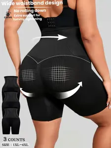 Women's High Waist Sporty Shorts, Elastic Waist Yoga Activewear Workout Bottoms, Comfortable Fit for Running Cycling, All Season Wear