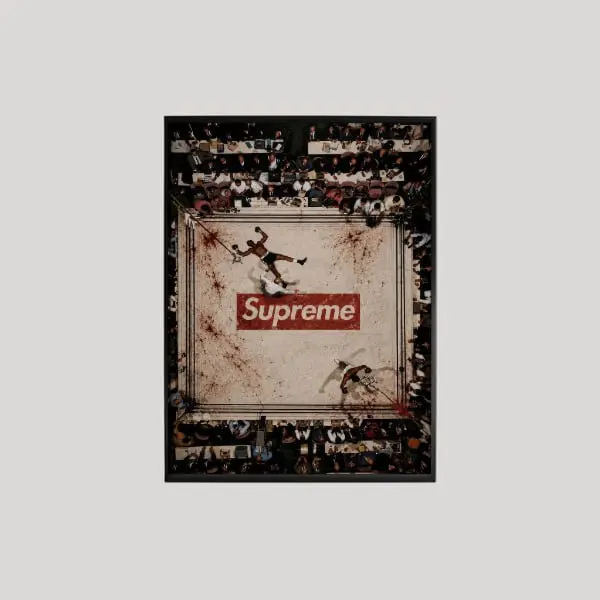[Unframe Poster] Supreme Boxing Ring Poster, Hypebeast Home Decor, Boxing Room Decor