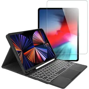 Navigate Series Keyboard Folio Case with Tempered Glass Screen - iPad Pro 12.9" (4th, 5th, and 6th Generation)