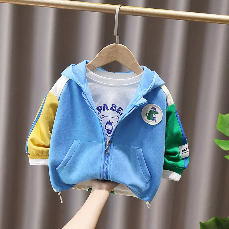 Boys' Coat Spring and Autumn Clothing 2025 New Boys' Cute Three-Dimensional Dinosaur Jacket Children's Fried Street Hooded Jacket