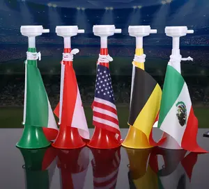 11-inch stadium horn with national flag - sports cheering prop for Football season, midsummer, football matches, parties, festivals, and special occasions, fan seating prop, champion favorite countries