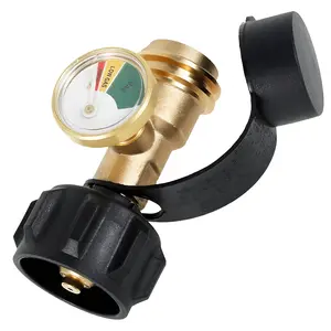 Propane Tank Gauge, Propane Level Indicator for 5-40LB Tanks, Perfect for RV Camper, Propane Heater, Gas Level Indicator Grill, QCC1/Type 1 Connection