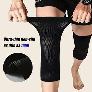 Unisex Breathable Ultra-Thin Knee Sleeves (1 Pair) - Invisible, Seamless, Lightweight Compression Support for Running, Meniscus Protection, Poor Blood Circulation