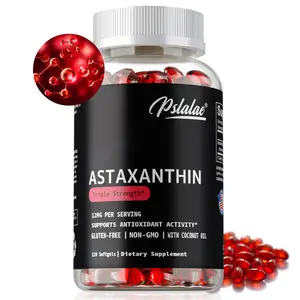 Pslalae - Astaxanthin Supplement, Promotes Cardiovascular Health, Improves Circulation, and Strengthens the Immune System - Has Antioxidant Activity, Non-GMO, Gluten-Free - 60/120 Capsules
