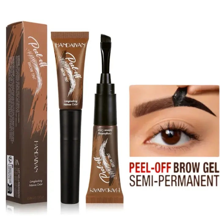 Waterproof Peel Off Eyebrow Tint Gel – Long-Lasting & Non-Fading Natural Brow Makeup, Smudge Resistant Brow Color, Create Defined & Fluffy Brows at Home, Easy-to-Use Makeup Too for Beginners, Eyebrow Cosmetics