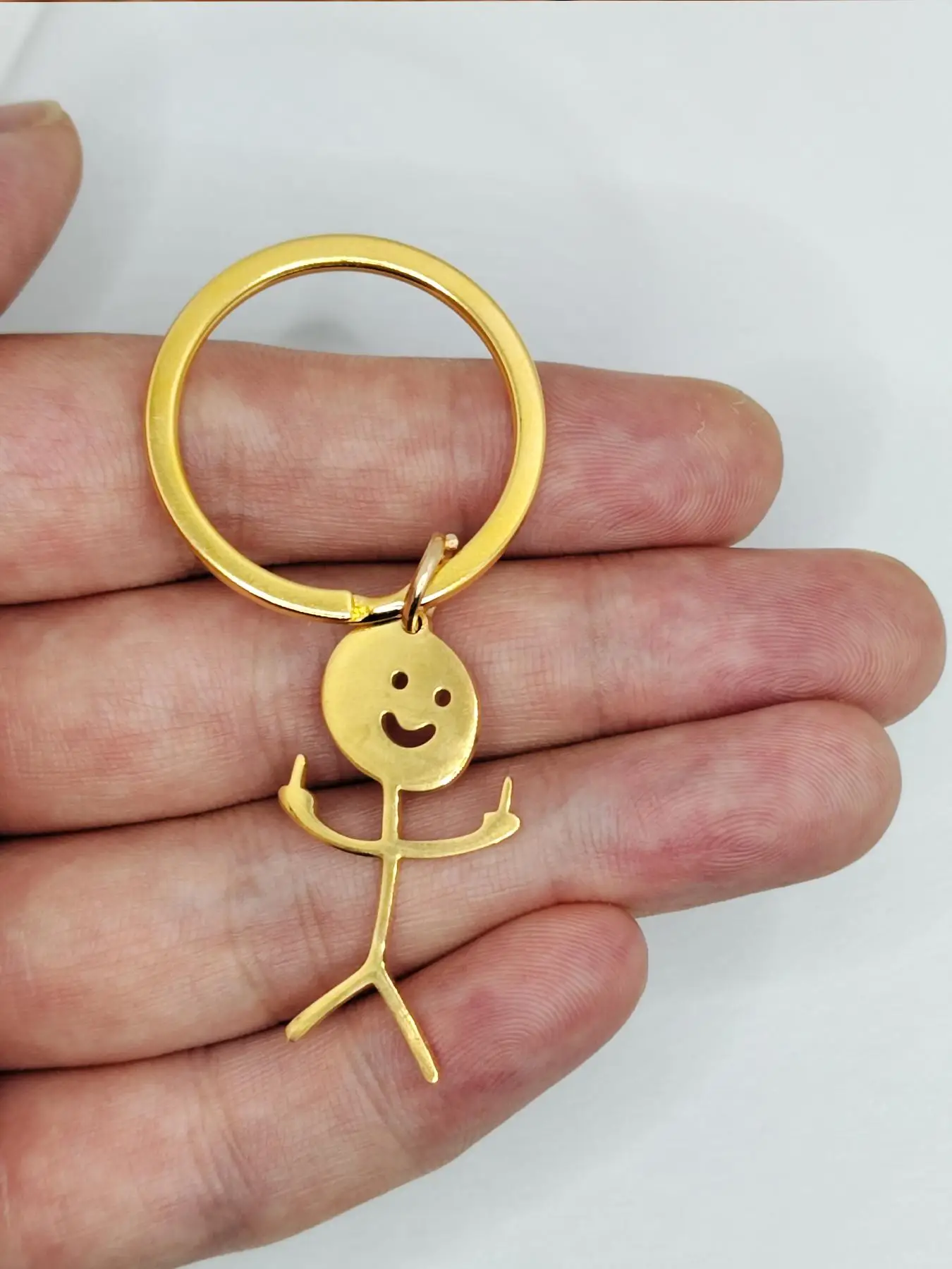 Cartoon Figure Shaped Keychain for Men & Women, Stainless Steel Keychain, Metal Key Chain, Cute Key Ring