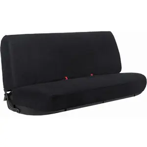 Front Solid Bench Seat Cover Universal Fits Ford, Chevrolet, , and Full Size Pickup  Black