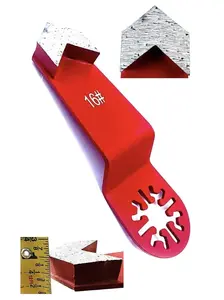 Oscillating corner diamond grinding tool 16 grit Removal Epoxy Mastic Thin-set Glue Stucco Concrete Coating