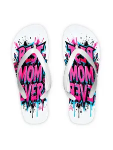 2026 Summer New Women's Flip Flops, Open Toe, Flat Heel, Multiple Colors & Sizes Available, BEST MOM EVER Graffiti Design, Ideal for Mother's Day/Easter/Holiday Gifting, All - Season Fashion Sandals, Dry - Clean Friendly, Trendy Women's Footwear