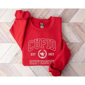 Cupid University Sweatshirt, Cute Valentine's Day Shirt, Funny College Sweatshirt, Love Crewneck Sweatshirt, Cupid Hoodie