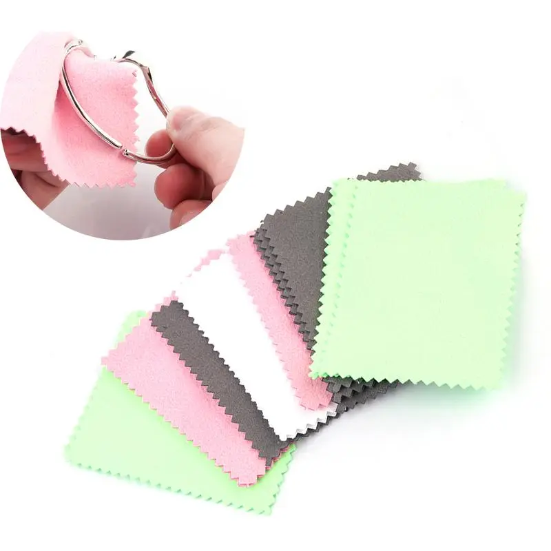 Louleur Polish Polishing Cloth Silver Color Cleaning Polishing Cloth Soft Clean Wipe Wiping Cloth For Gold Color Jewelry Tool