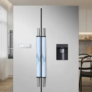 2Pcs Refrigerator gloves, Pink Cross Pattern, Customized and Aesthetically Designed Refrigerator Handle Cover - Universal for All Seasons, Detachable, Easy to Clean, Portable, Multi-functional, and a Must-have for a Refine Kitchen Life@12.16RGC-1