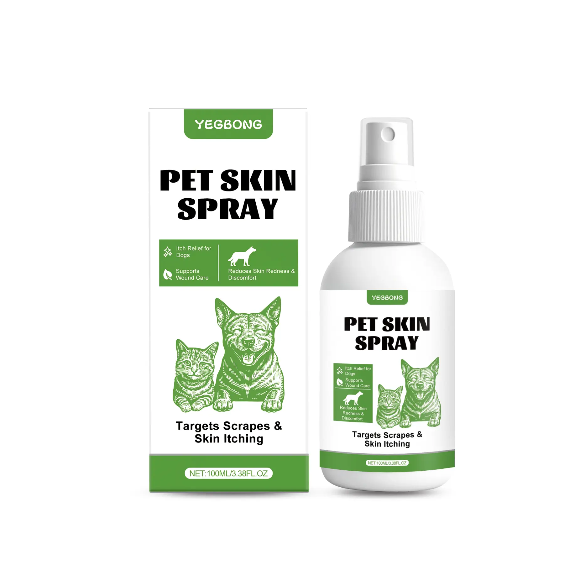 ROXGOX Colloidal Silver Dog Skin Spray - Gentle Pet Health Supply, Quick-Acting Fur & Skin Care, Heals Wounds, Targets Scratches & Itching, Boosts Cleanliness