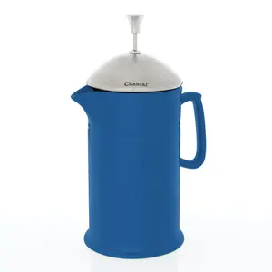 Ceramic French Press (28oz) with Stainless Steel Plunger Screen & Lid