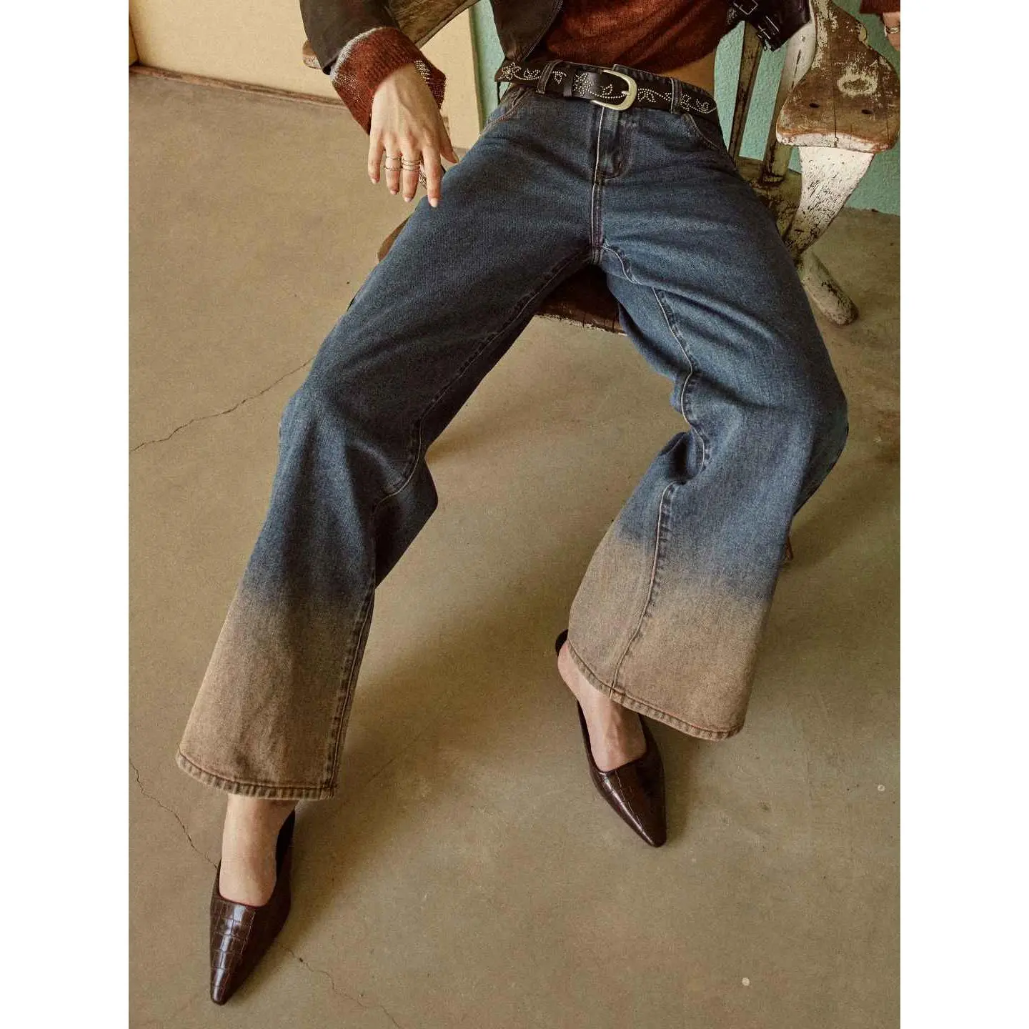Cider [size 0-10] Cider Denim Low Rise Solid Gradient Pocket Straight Leg Jeans SummerFinds