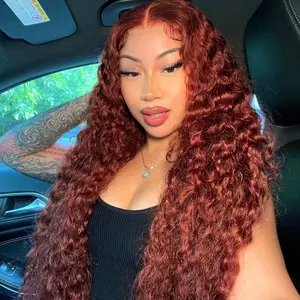 FORGIRL FOREVER Reddish Brown 13x6 Water Wave Wear Go Glueless Wig Pre-Cut Ear To Ear Lace Frontal Wig With Drawstring Preplucked Natural Wave Human Hair Wigs #Summervibes