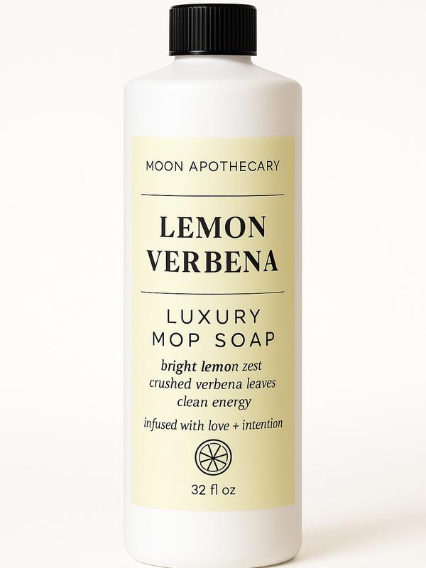 Moon Apothecary Luxury Mop Soap 32oz 8 Scent Collection - Non-Greasy Streak-Free Plant-Based Formula for All Floor Types Vanilla Sugar Cookie Scented