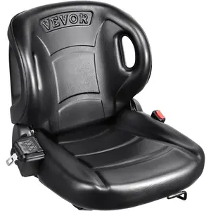 Christmas present Universal Forklift Seat,Tractor Seat with Micro Switch, PVC Mower Seat w/Seat Belt for fits Toyota Forklift Aftermarket,Tractor,Skid Loader,Excavator,Dozer,Backhoe,Telehandler,UTV,ATV