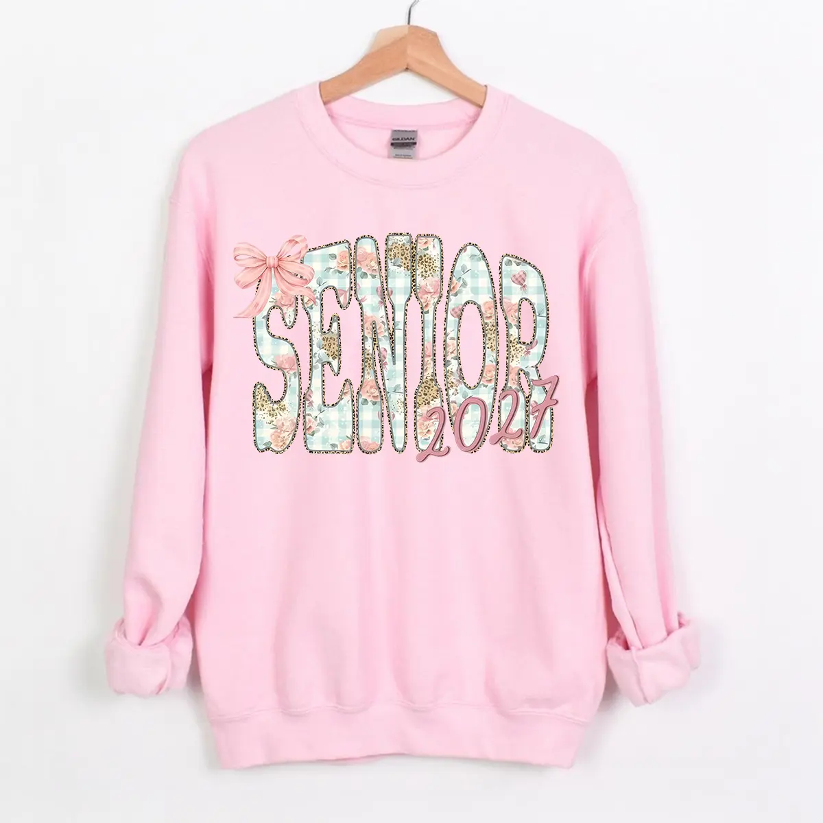 Class of 2027 Sweatshirt, Senior 2027 Bow Tee, Graduation Graphic Shirt, High School Gift